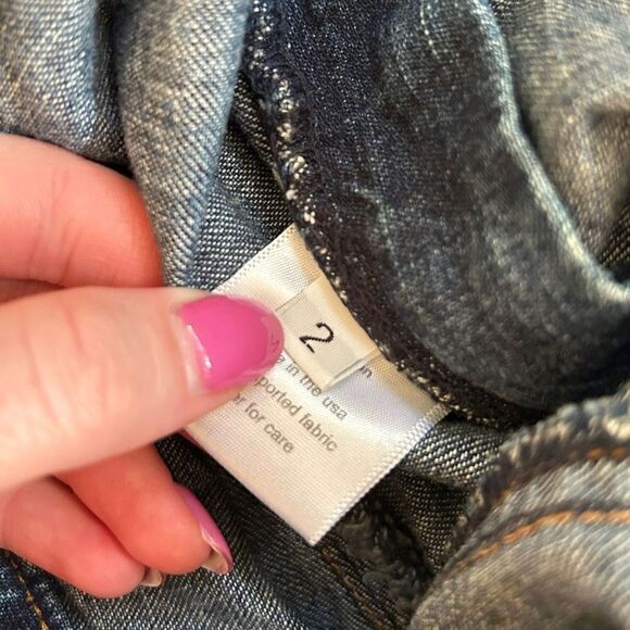 Rachel Comey High Waisted Bleach Washed Fray Jeans Size 2 - Picture 6 of 10